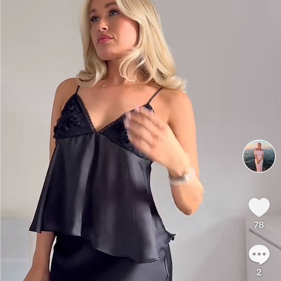 NWT ZARA SATIN LACE EMBROIDERY TOP SIZE XXL - Picture 3 of 15